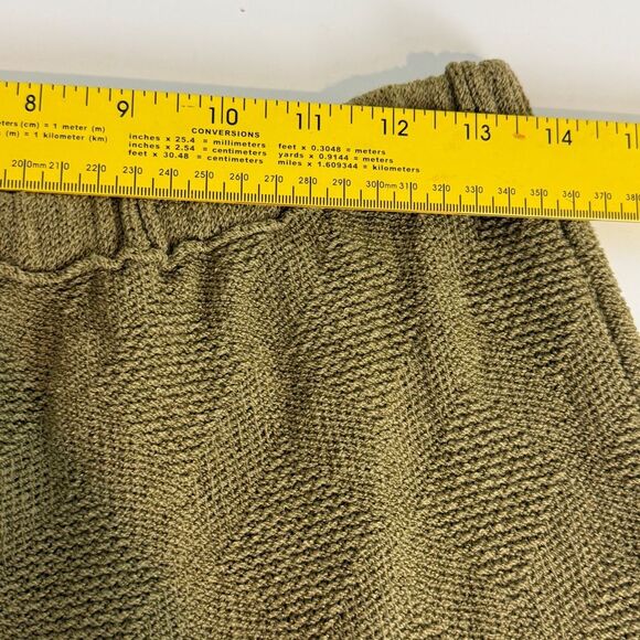 VTG Hand Knit Olive Green A-Line Skirt S - Picture 5 of 7